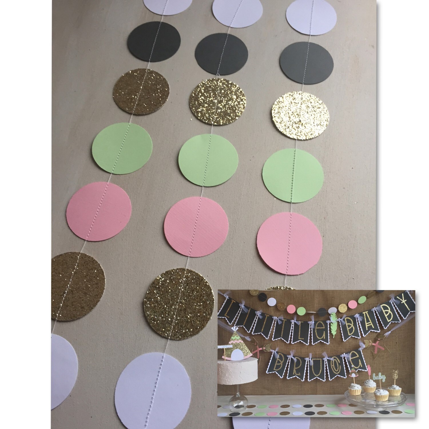 aztec garland boho garland tribal garland aztec baby aztec