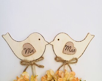 Rustic Bird Cake Topper