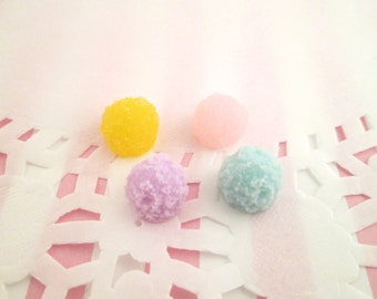 Set of 4 ice cream snow cone cabochons, #260a