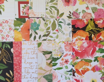 Wildflower - 4x6 Paper Pack, DCWV, Scrapbook Paper, Planners, Mail Art, Mail Flip Books, Card Making, Tags