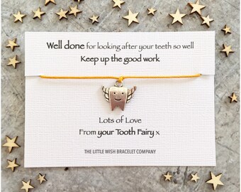 TOOTH FAIRY Wish Bracelet .. Add a Name & Custom options