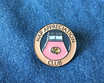 Nap Appreciation Enamel Pin (Nap Lovers, Sleep lovers, Nap pin, Dog enamel pin, Sleeping dog, Shiba, Shiba Inu, Nap club)