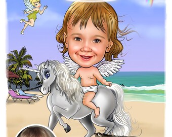 Custom Cartoon Caricatures - Hand Drawn Caricature Personalized From Your Photos / Cartoonist / Caricature Gift / Cartoon Style
