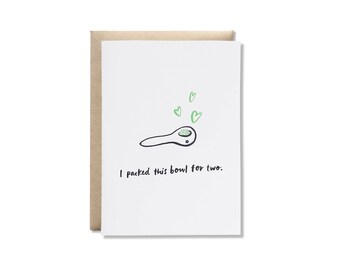I Packed This Bowl for Two Letterpress Greeting Card