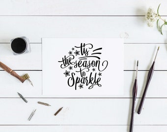 Tis the season to Sparkle SVG Cricut file Christmas svg design Tis the season svg Lettering svg Winter cut file Holiday svg Digital signs