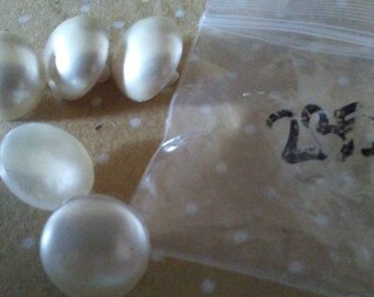 Silver Plastic buttons. Set of 5 plastic buttons. Plastic shank buttons