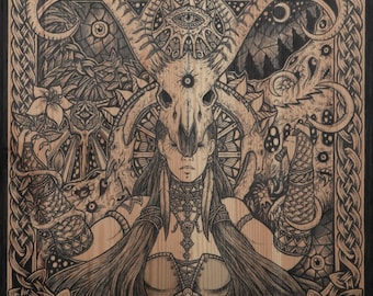 Viking art norse fantasy As above so below art print
