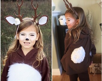 deer antler headband flower crown horns christmas halloween costume woodland creature cosplay
