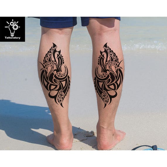 2 tribal temporary tattoo tribal tattoo polynesian tattoo 2 tribal temporary tattoo tribal tattoo polynesian tattoo