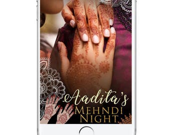 Indian Wedding Snapchat Geofilter, Mehndi Party Snapchat Geofilter, Indian Wedding Ideas, Indian Mehendi Dholki Sangeet Snapchat filter