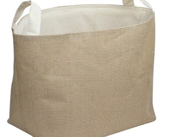 Burlap Flower Girl Basket - 13" x 11" x 8 1/4" (4 Pack)