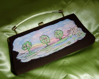 Hand painted vintage purse