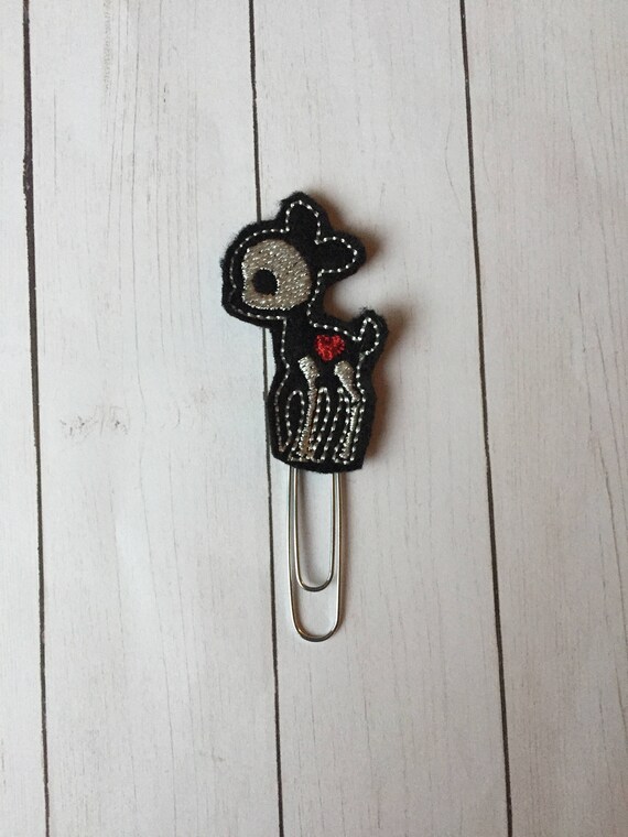 Skeleton Deer planner Clip/Planner Clip/Bookmark. Deer Planner Clip. Skeleton Planner Clip.