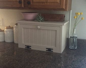 ON SALE Bread Box Spice Storage Kitchen Storage Beadboard Countertop Cabinet