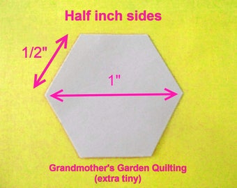 1000 Paper Hexagons English Paper Piecing Templates for Patchwork 1/2 inch Sides