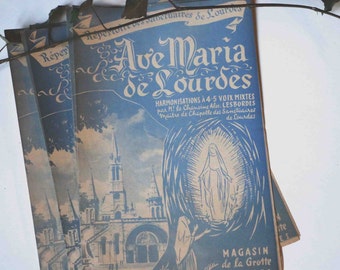 old french partition of the Ave Maria of Lourdes