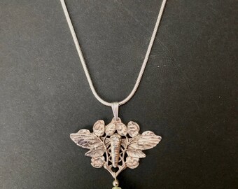 Art Nouveau Moth Pendant