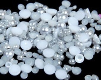 2mm bead 5mm 4mm 3mm pearls flat