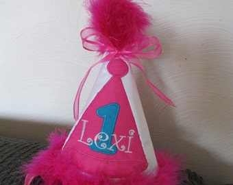 Sample Girls Toddler Birthday Party hat Ready to ship (With the Name Lexi )