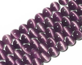 10 x beads 10mm wine Burgundy cats eye