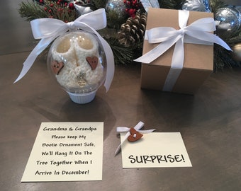 Pregnancy Reveal Ornament Grandparent, Reveal Ornament, Pregnancy Announcement Ornament, Announcement Ornament Grandparent, Pregnancy Reveal