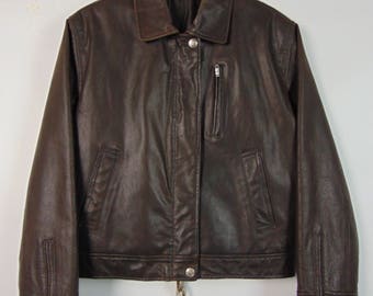Vintage Distressed Leather Jacket