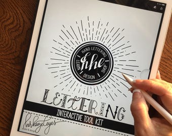 Downloadable, Learn Lettering, Beginners, Learn Hand-Lettering, Brush Lettering, Lettering Guide, Drills, Modern Calligraphy