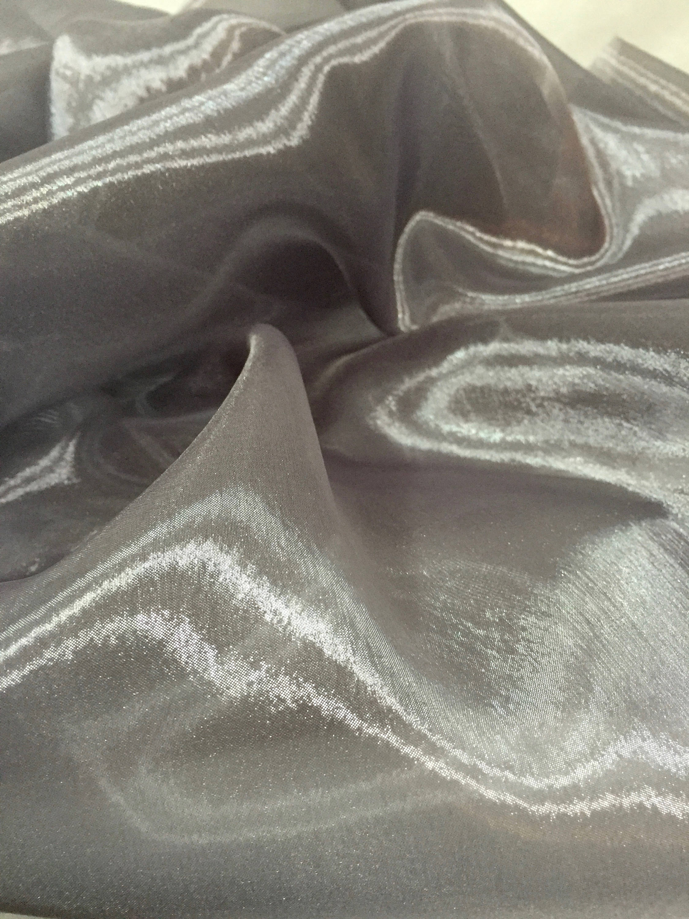 Grey Organza Fabric, Dress Fabric, Remnant Fabric, Flowy Material
