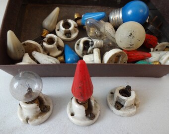 Christmas Lights C-6 vintage parts Porcelain
