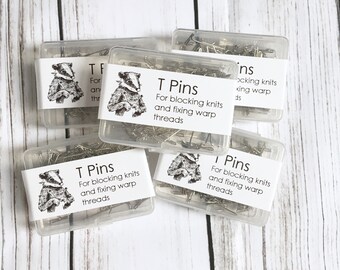 T Pins 100pcs Boxed for Blocking Knits or Fixing Warp Threads 32mm