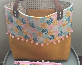 Bag Tote & pouch attached