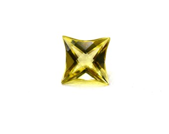 Natural Lemon Quartz Fancy Star Shape Checker Cut Faceted 6.55 Cts 11x11mm