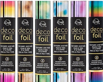 Choice of Watercolor Foil Transfer Sheets for fabric and paper - Deco Foil