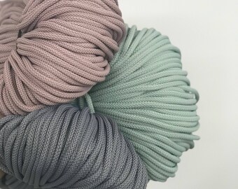 Macrame cord 6 mm, macrame string, 656 ft craft cord, rug yarn, macrame rope, polyester cord macrame, bulk cord, yarn for macrame,
