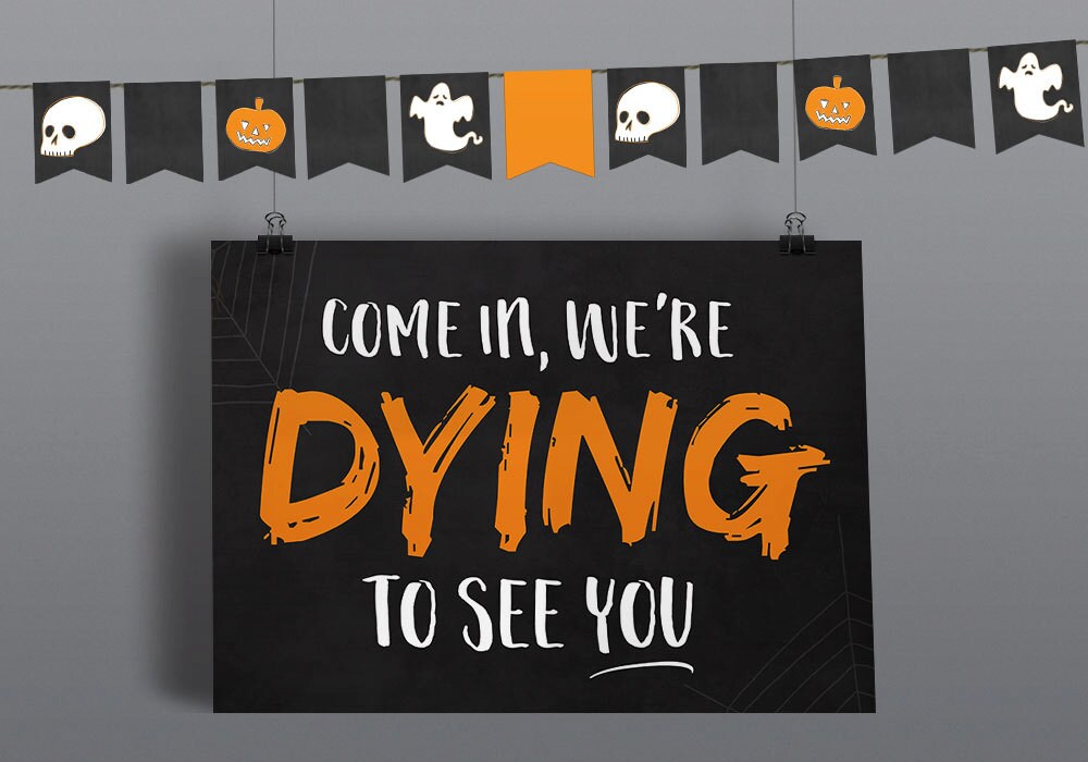 Halloween Party signs and bunting Halloween Printable