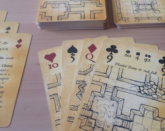 Inked Adventures Map & Dice Playing Cards