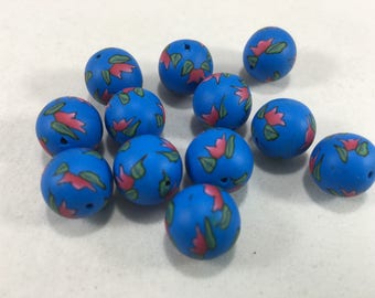 Tulip Beads. Handmade in Polymer Clay