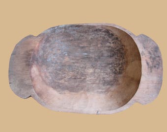 Vintage looking wooden dough bowl