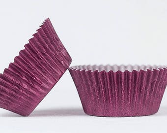 50pc Solid Burgundy Color Standard Size Cupcake Baking Cups Liners Wrappers