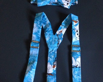 Olaf bow tie and suspender