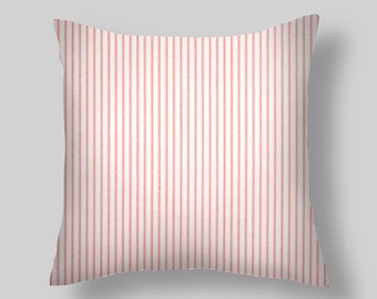 Red Lipstick Pillow Cover, Ticking New Color , Throw Pillows, blush Decorative Throw Pillow Covers, Many Sizes 18x18 16 20 Euro Shams Red