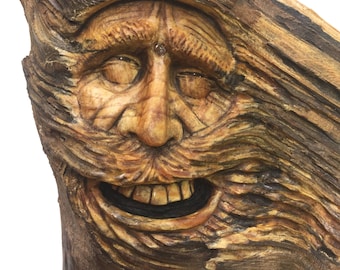 Wood Carving, Wood Spirit, Wall Art Decor, Hand Carved Face, Perfect Wood Gift, Collectible Art, Original Art, Unique Sculpture, Handmade