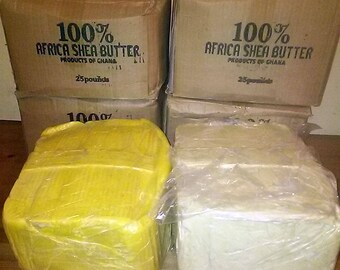 100% Raw AFRICAN SHEA Butter- Ghana* Unrefined Organic Pure Choose Size and Color Sizes 2 oz. to 50 Lbs! Superfast Shipping to USA (3-7days)