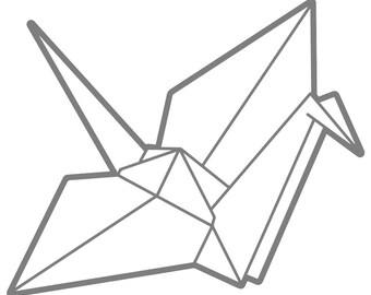 Origami Paper Crane Sticker! Various Colors!