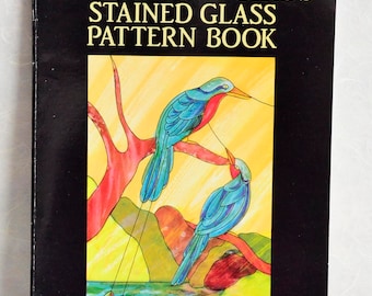 Decorative Birds Stained Glass Pattern Book, used, condition very good