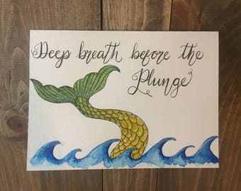 Deep breath before the plunge