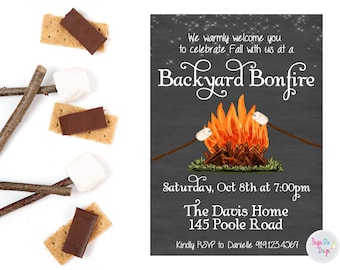 Bonfire Invitation Backyard Bonfire Invitation Bonfire