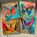 Printable Digital Collage Sheet ENCHANTED BUTTERFLIES for Coasters, Greeting Cards, Gift Tags, Vintage scrapbooking Paper ArtCult downloads