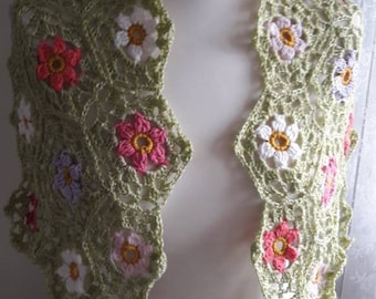Crochet handmade shawl lacy wrap scarf spring summer