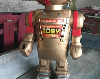1986 Toby Walking Talking Robot | New Bright Hong Kong Robot
